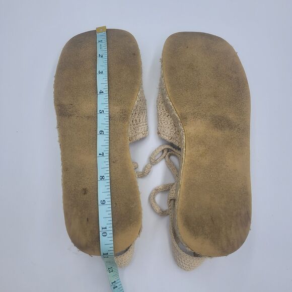 Mudd Women's Y2K Platform Espadrille Sandals Cream Approximate Size 10 Beachy - Picture 12 of 13